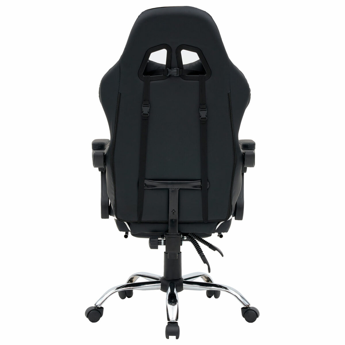 Кресло компьютерное CROMEX (КРОМЕКС) "Wave GM-145", вибромассаж, подножка, подушки, экокожа, черное/серое, 532956 — изображение 7