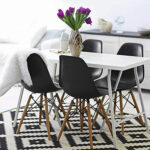 Стулья BRABIX "Eames CF-010", КОМПЛЕКТ 4 шт., пластик черный, опоры дерево/металл, 532631, 2033A — изображение 14