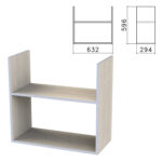 Полка навесная настенная "Бюджет", 632х294х596 мм, дуб шамони светлый, 402668-430