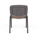 Стул для персонала и посетителей "ИЗО", черный каркас, ткань коричневая, В-28/С-24 — изображение 6