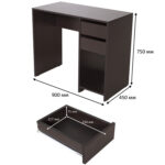 Стол письменный/компьютерный BRABIX "Scandi CD-017", 900х450х750 мм, 2 ящика, венге, 641896, ЦБ013706-3 — изображение 17