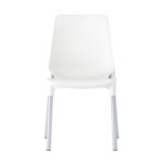 Стул для столовых, кафе, дома SHT-S75, серебристый металлический каркас, пластик белый — изображение 3