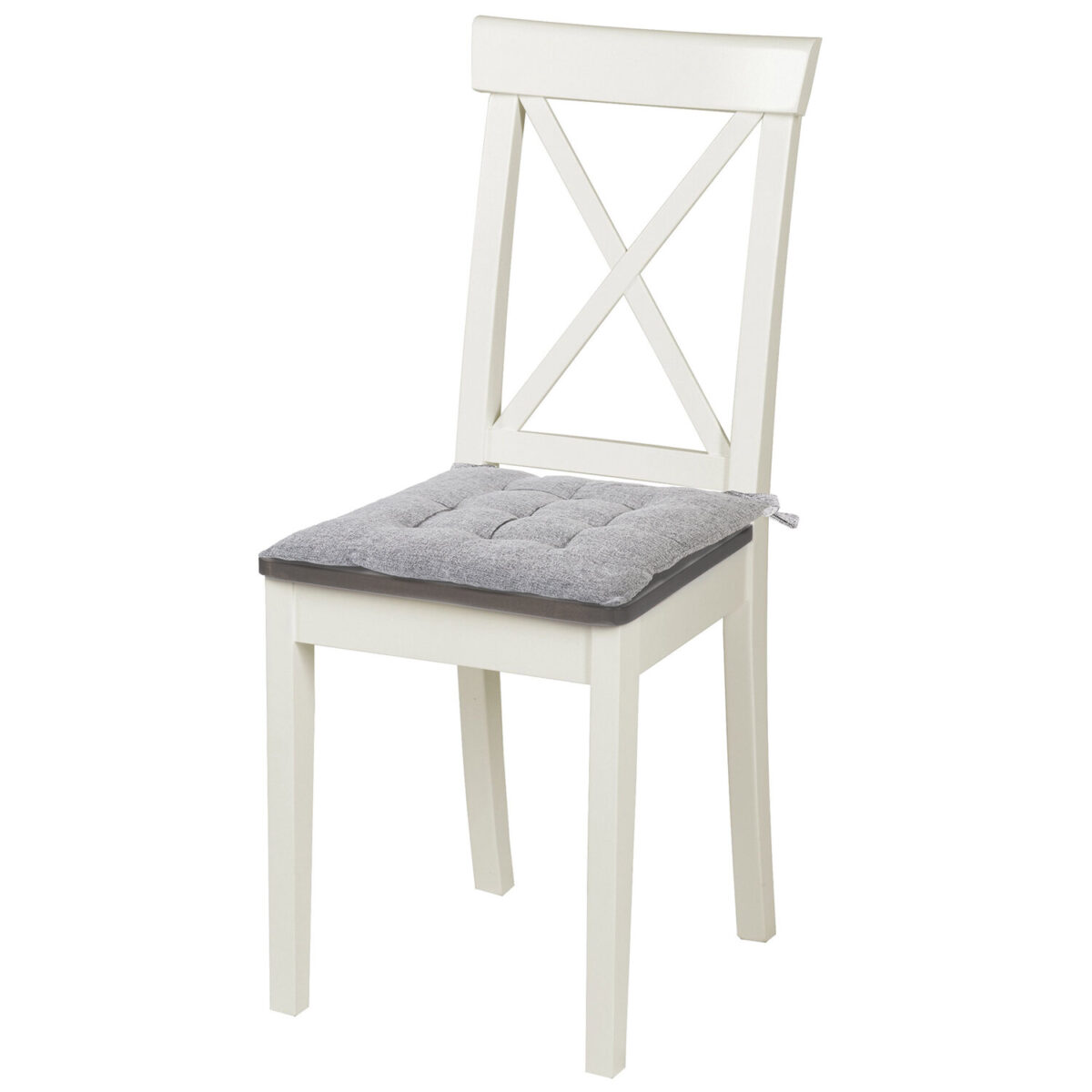 Подушка на стул "РОГОЖКА", 40x40 см, полиэстер, светло-серая, PRIMILA (ПРИМИЛА) LUX, 700498 — изображение 3