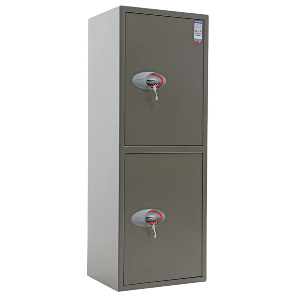Сейф AIKO "ТМ-120/2Т", 1200х440х355 мм, 51 кг, 2 отделения, ключевые замки, трейзер, 2 полки — изображение 3
