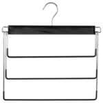 Вешалка-плечики качели 3 секции, металлическая, для юбок и брюк, ПВХ-покрытие, BRABIX, 607473