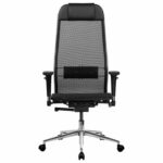 Кресло МЕТТА "ErgoLife" 10 B1-104D, хром, синхромеханизм, 2D-подлокотники, прочная сетка, черное — изображение 4