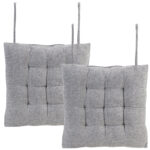 Подушка на стул "РОГОЖКА", 40x40 см, полиэстер, светло-серая, PRIMILA (ПРИМИЛА) LUX, 700498 — изображение 7