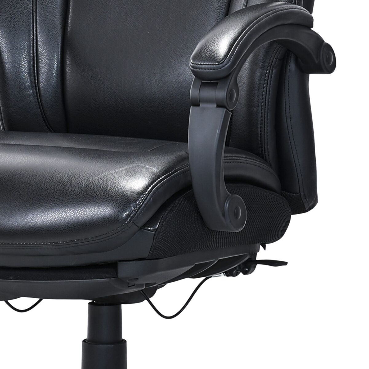 Кресло HAWASAN (ХАВАСАН) "Voyager HD-010", НАГРУЗКА до 180 кг, подножка, экокожа, черное, 532971 — изображение 10