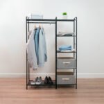 Вешалка-стеллаж "Валенсия-1", 1555х1090х300 мм, 7 полок, металл, черная, ГСВ1 Ч — изображение 4