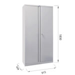 Шкаф металлический офисный ПРАКТИК "AM-1891", 1830х915х458 мм, 47 кг, разборный, AM-18391 — изображение 4