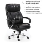 Кресло офисное BRABIX PREMIUM "Direct EX-580", хром, рециклированная кожа, черное, 531824 — изображение 3