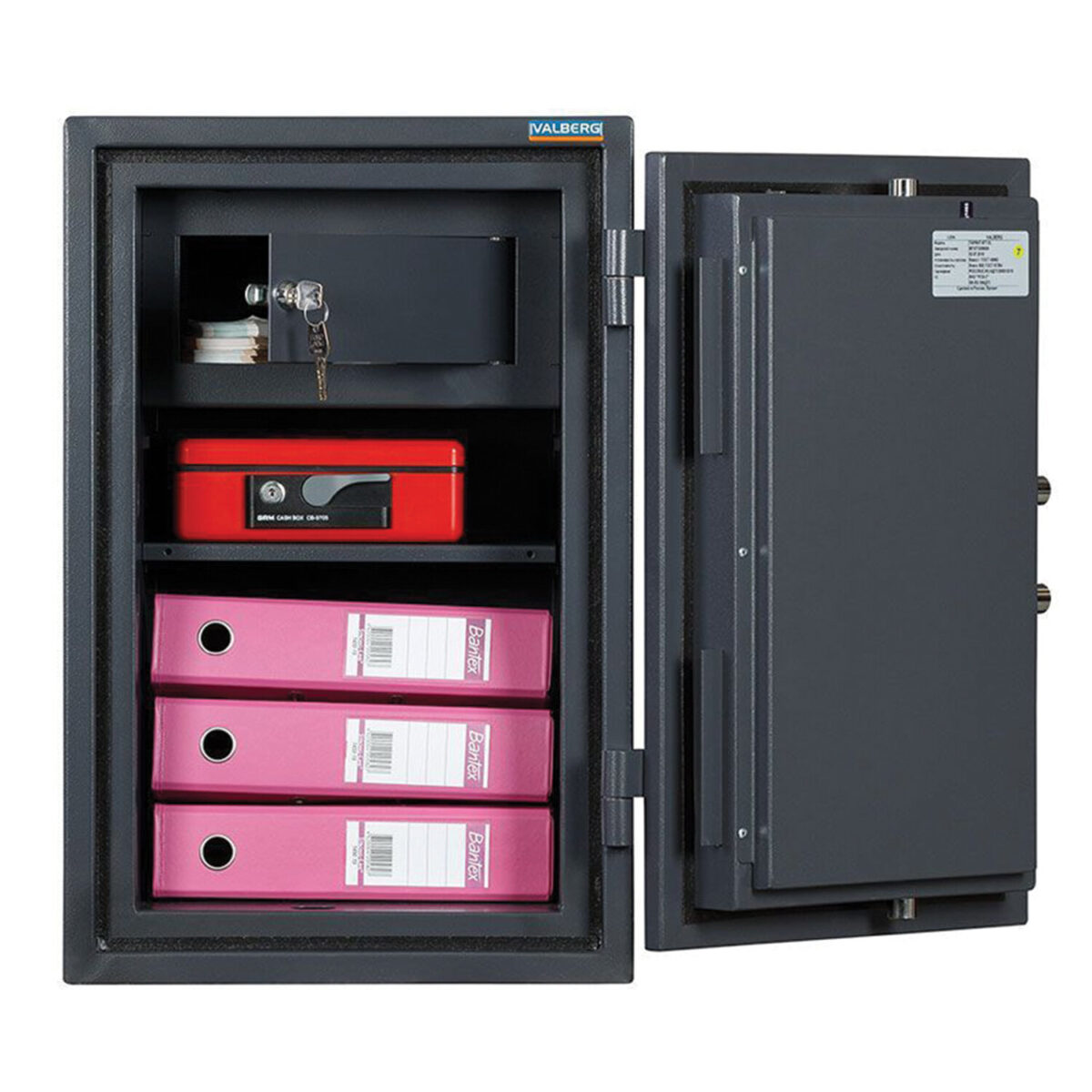 Сейф огневзломостойкий VALBERG "Гарант-67Т EL", 670х440х440 мм, 99 кг, эл. замок, трейзер, крепление к полу — изображение 3