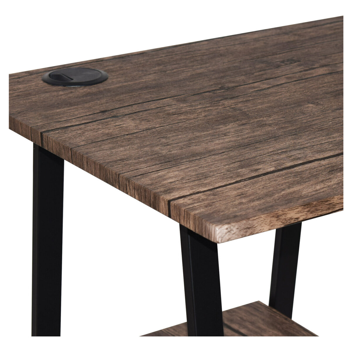 Стол на металлокаркасе BRABIX "LOFT CD-006", 1200х500х730 мм, 2 полки, цвет морёный дуб, 641224 — изображение 6