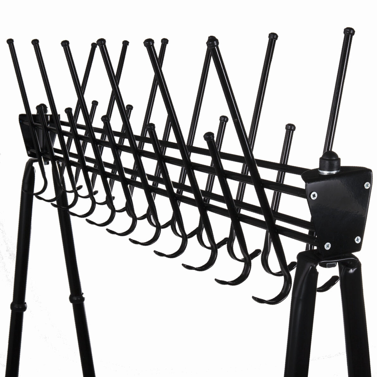 Вешалка напольная "Алла", 1,82 м, 22 крючка, металл, черная — изображение 2