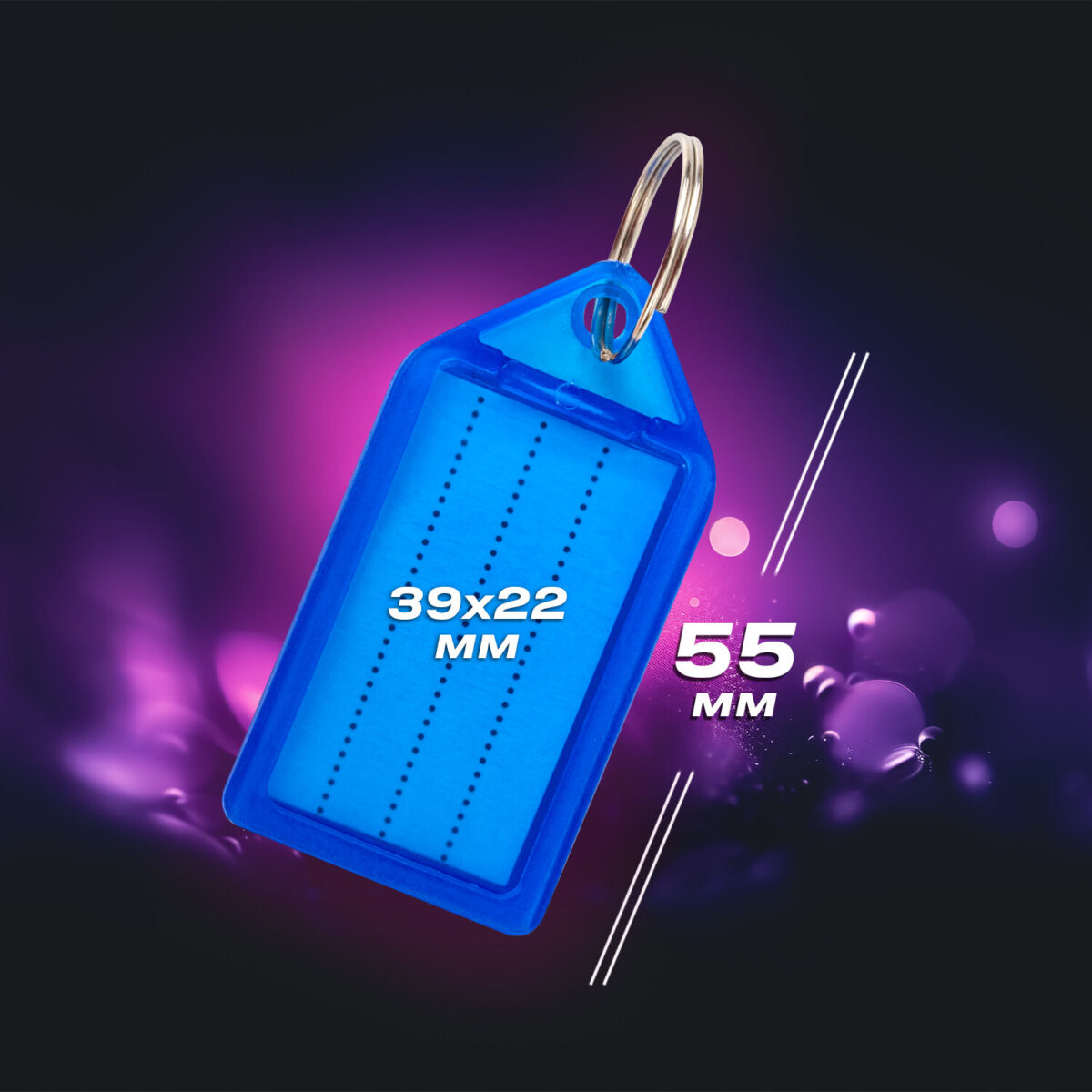 Бирки для ключей КОМПЛЕКТ 20 ШТ., длина 55 мм, инфо-окно 39х22 мм, АССОРТИ, BRAUBERG, 237495 — изображение 11