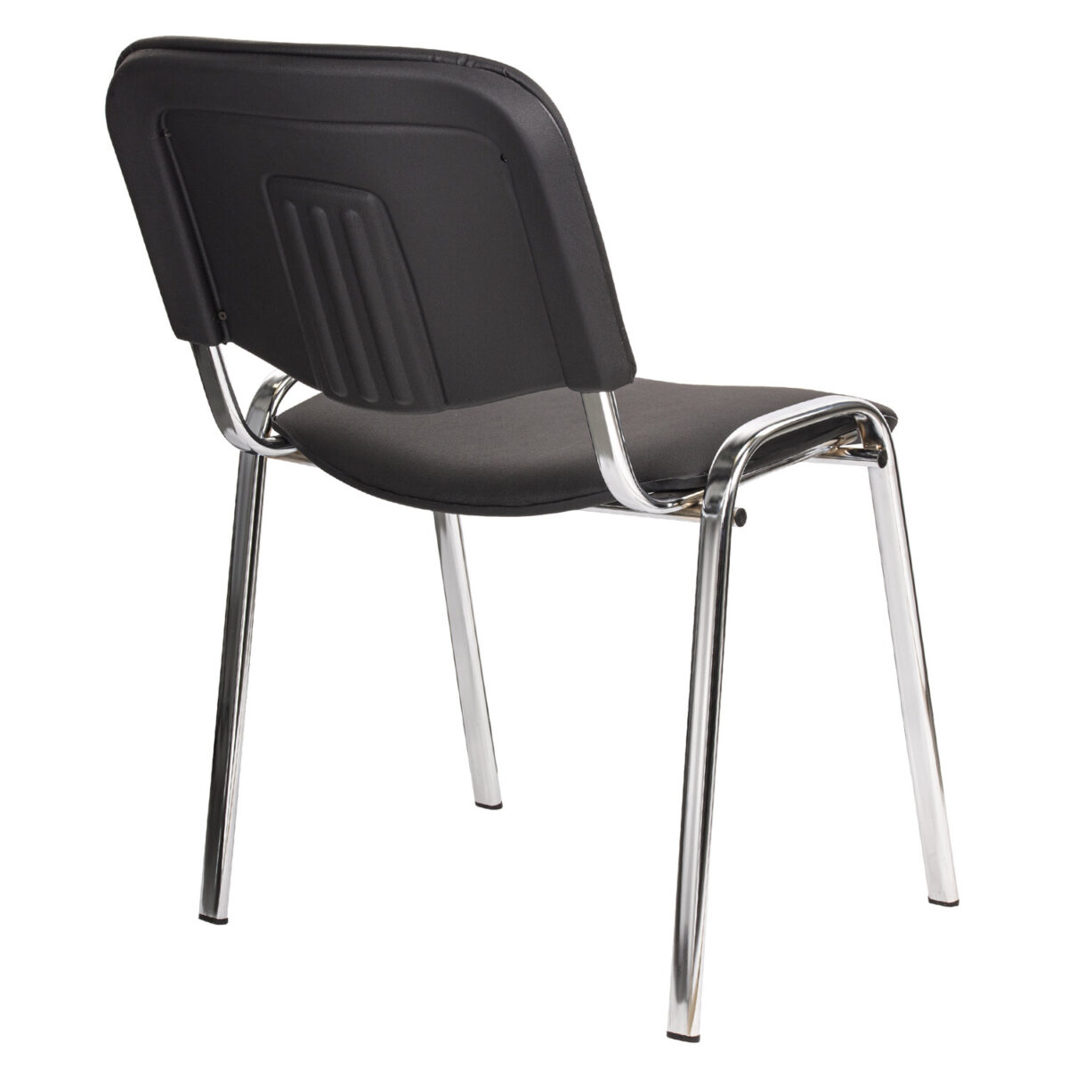 Стул для персонала и посетителей "ИЗО", хромированный каркас, кожзам черный Z-11, К3 — изображение 5