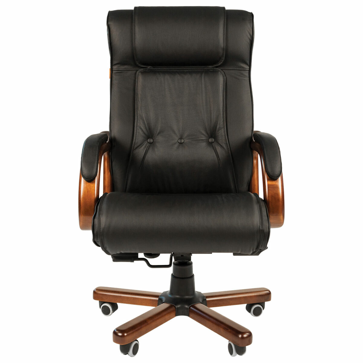 Кресло из натуральной кожи CH 653, дерево, черное, 7001203 — изображение 3