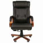 Кресло из натуральной кожи CH 653, дерево, черное, 7001203 — изображение 3