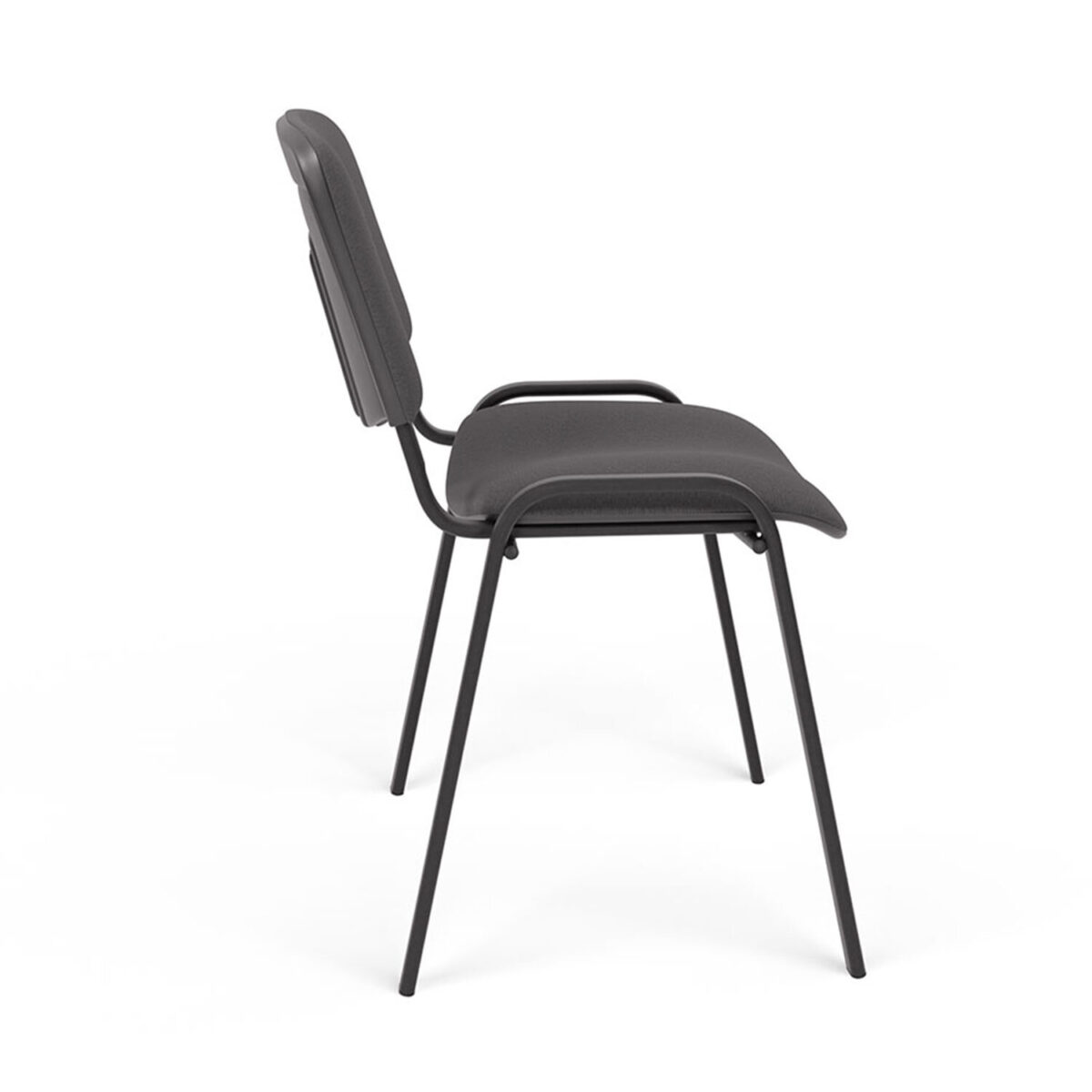 Стул для персонала и посетителей "ИЗО", черный каркас, серая ткань, В-3/С-71 меланж — изображение 4