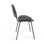 Стул для персонала и посетителей "ИЗО", черный каркас, серая ткань, В-3/С-71 меланж — изображение 4