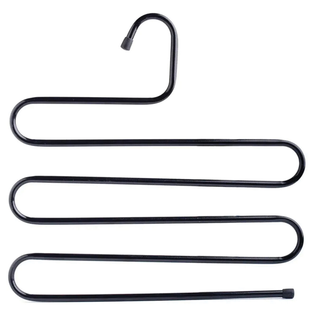 Вешалка для брюк и одежды "ЗМЕЙКА", 5 секций, размер 34х36 см, черная, BRABIX, 608463 — изображение 1