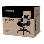 Кресло HAWASAN (ХАВАСАН) "Target EX-567", откидные подлокотники, рециклированная кожа, черное, 532974 — изображение 12