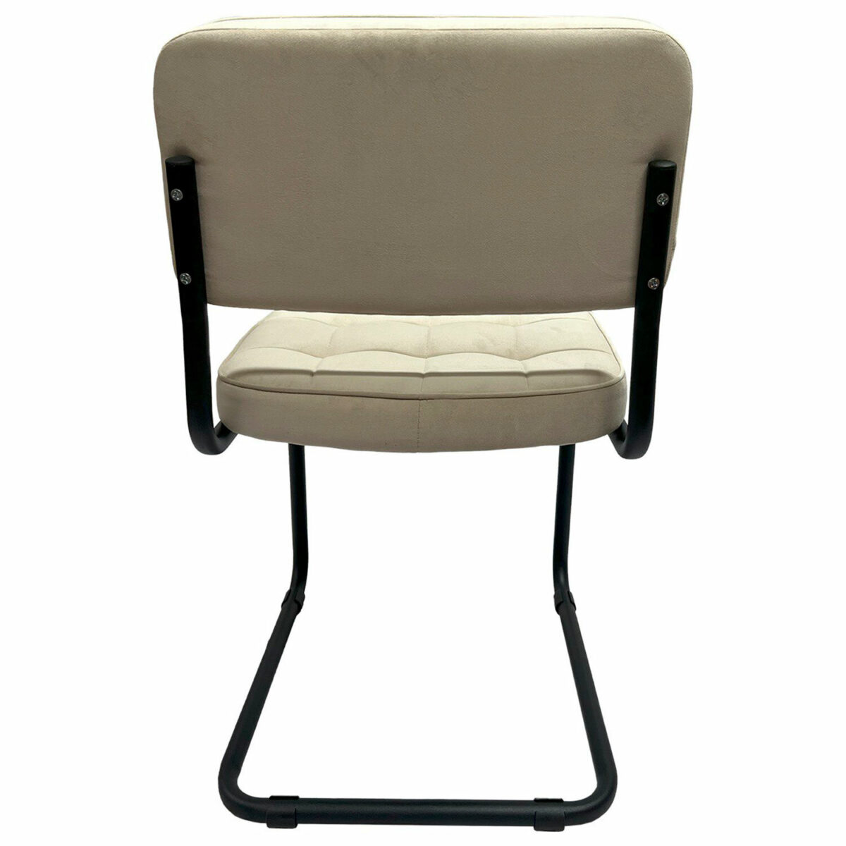 Стулья КОМПЛЕКТ 2 шт., РС14М, черный каркас, велюр, бежевый, разобранные — изображение 6