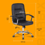 Кресло BRABIX "Bit EX-550", хром, экокожа, черное, 531838 — изображение 18