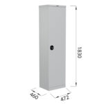 Шкаф металлический офисный BRABIX "MK 18/47/46-01", 1830х472х460 мм, 30 кг, 4 полки, разборный, 291139, S204BR181202 — изображение 6