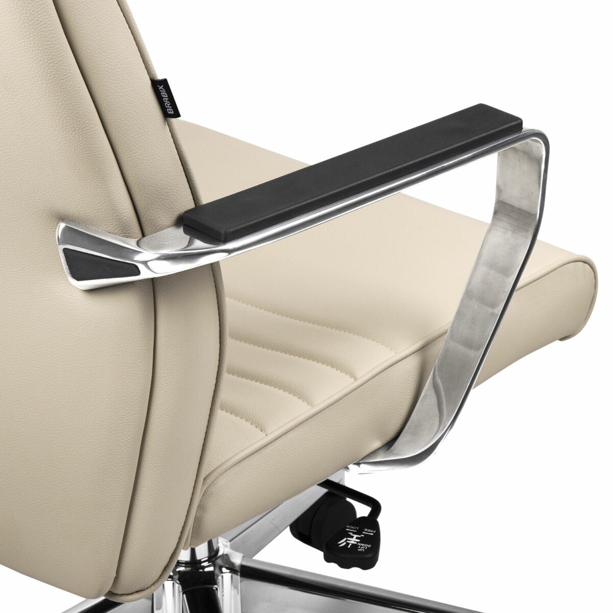 Кресло BRABIX PREMIUM "Solo EX-730", алюминий, хром, экокожа, бежевое, 532937 — изображение 11