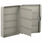 Шкафчик (Ключница) на 140 ключей BRAUBERG, 370х280х80 мм, с замком, +140 брелоков, серый, 290340 — изображение 2