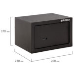 Сейф мебельный BRABIX "SF-170KL", 170х260х230 мм, ключевой замок, черный, 291142, S103BR210514 — изображение 4