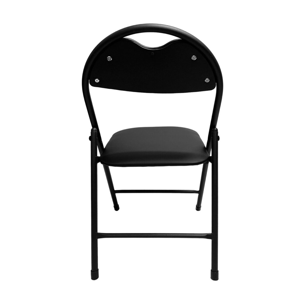 Стул складной для дома и офиса РС94, черный каркас, экокожа черный — изображение 5