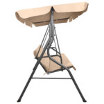 Качели садовые DASWERK (ДАСВЕРК) "COMFORT SC-003", 3 места, Ш170хГ110хВ153 см, мягкое сиденье, кофейный, 680052 — изображение 4