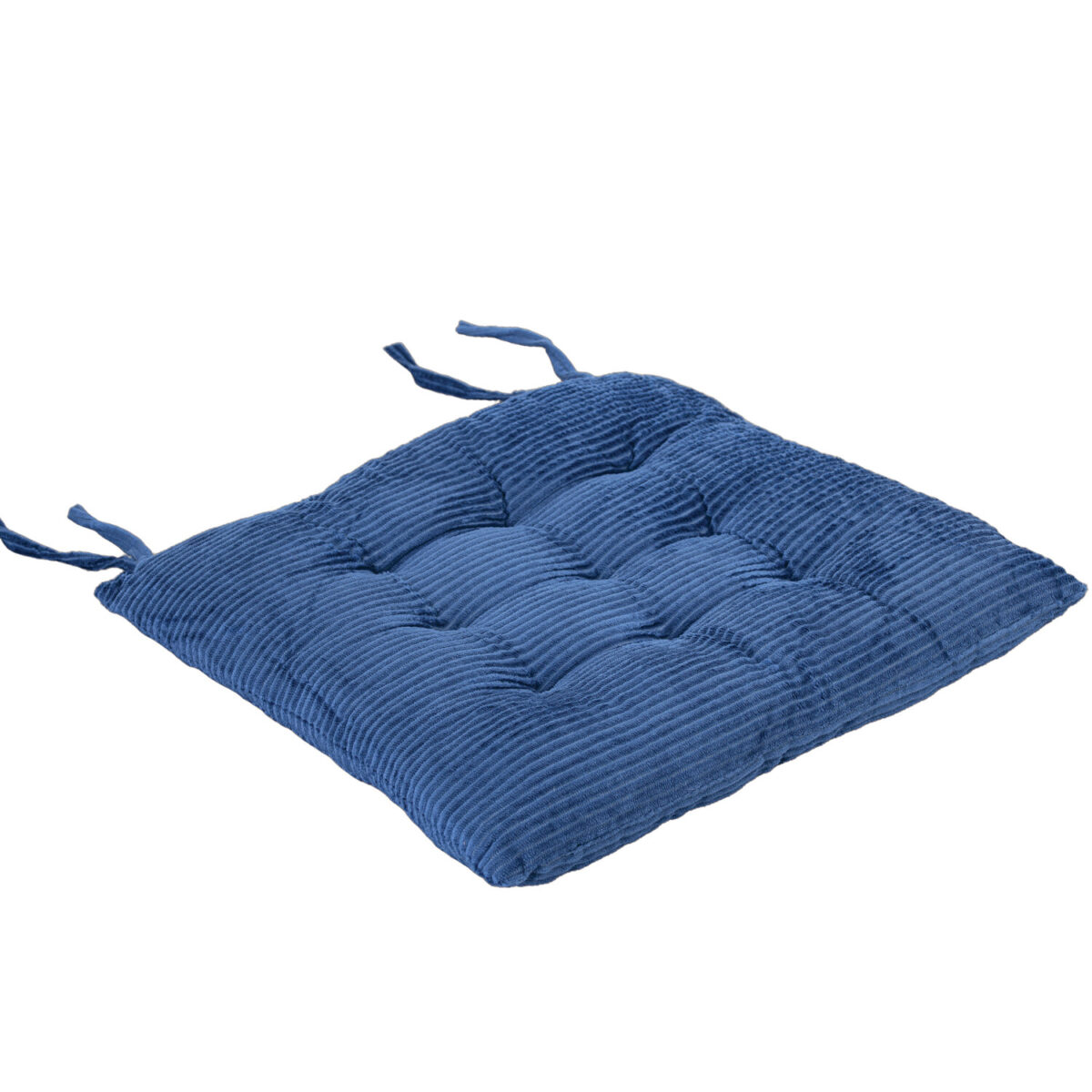 Подушка на стул "ВЕЛЬВЕТ" 38х38 см, полиэстер, синяя, PRIMILA (ПРИМИЛА) CLASSIC, 700505 — изображение 1