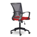 Кресло BRABIX "Wings MG-309", пластик черный, сетка, черное/красное, 532014 — изображение 4