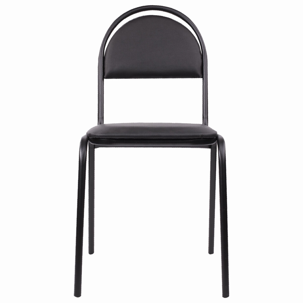 Стул для посетителей РС00М, черный каркас, кожзам черный — изображение 2