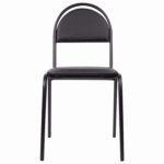 Стул для посетителей РС00М, черный каркас, кожзам черный — изображение 2