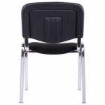 Стул для персонала и посетителей "ИЗО", хромированный каркас, ткань черная С-11, В-14 — изображение 5