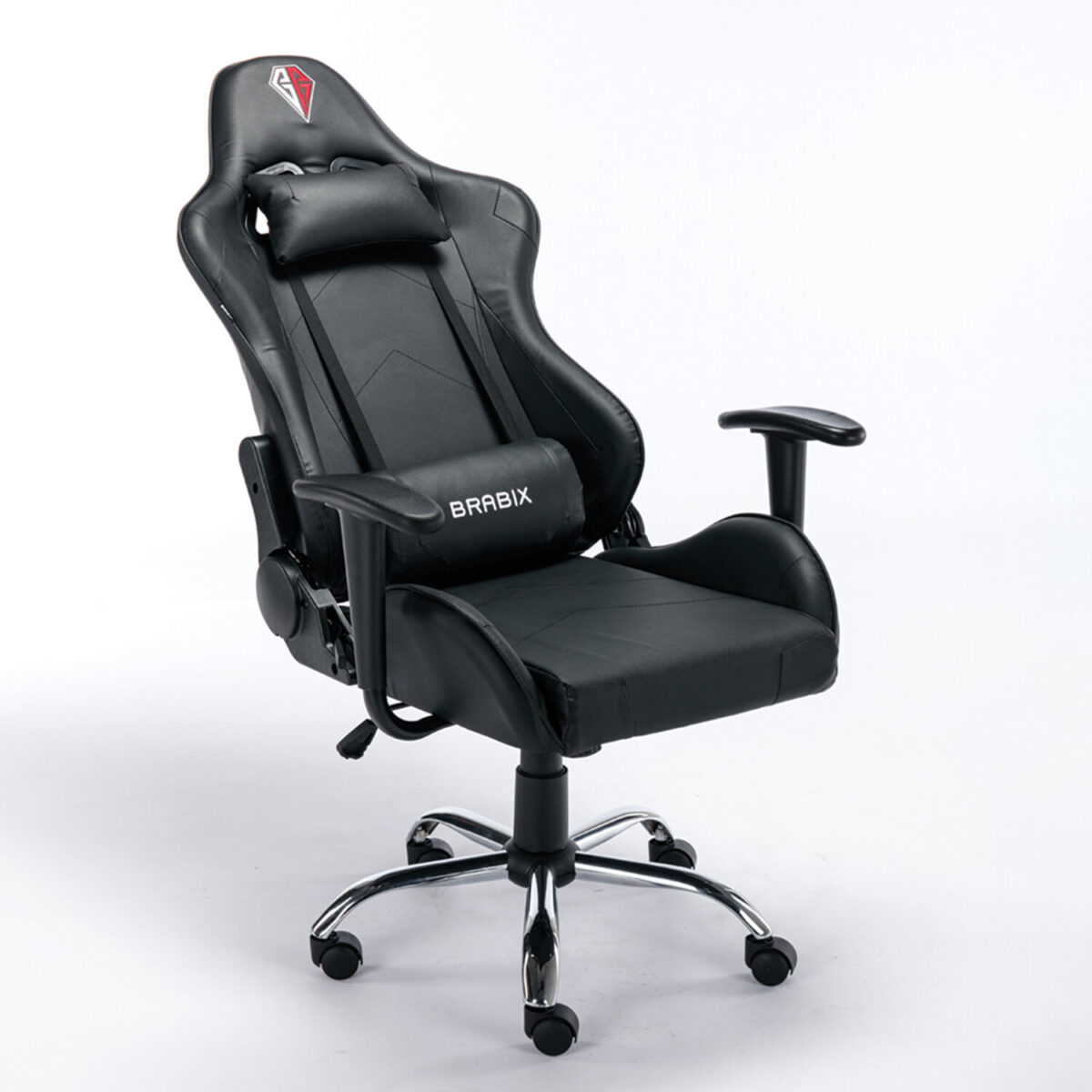 Кресло компьютерное BRABIX "Hunter GM-130", две подушки, экокожа, черное, 532798 — изображение 8