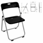 Стул складной BRABIX "Golf Lite CF-017", серебристый каркас, пластик чёрный, 532895 — изображение 2
