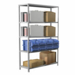 Стеллаж металлический BRABIX "MS Plus-200/60-5", 2000х1000х600 мм, 5 полок, регулируемые опоры, 291111, S241BR166502 — изображение 3