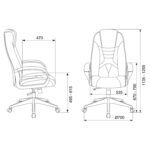 Кресло компьютерное ZOMBIE 8, экокожа, черное, 1583069 — изображение 3