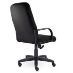 Кресло офисное "Менеджер", ткань, монолитный каркас, черное С-11, В-14 — изображение 4