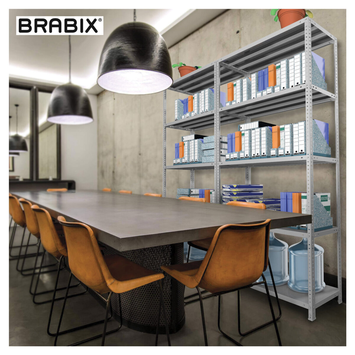 Стеллаж металлический BRABIX "MS Plus-185/60-4", 1850х1000х600 мм, 4 полки, регулируемые опоры, 291107, S241BR156402 — изображение 10