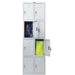 Шкаф металлический для сумок ПРАКТИК "ML/LS 24-60" восьмисекционный, 1830х600х500 мм, 33 кг, разборный, LS-24 — изображение 5