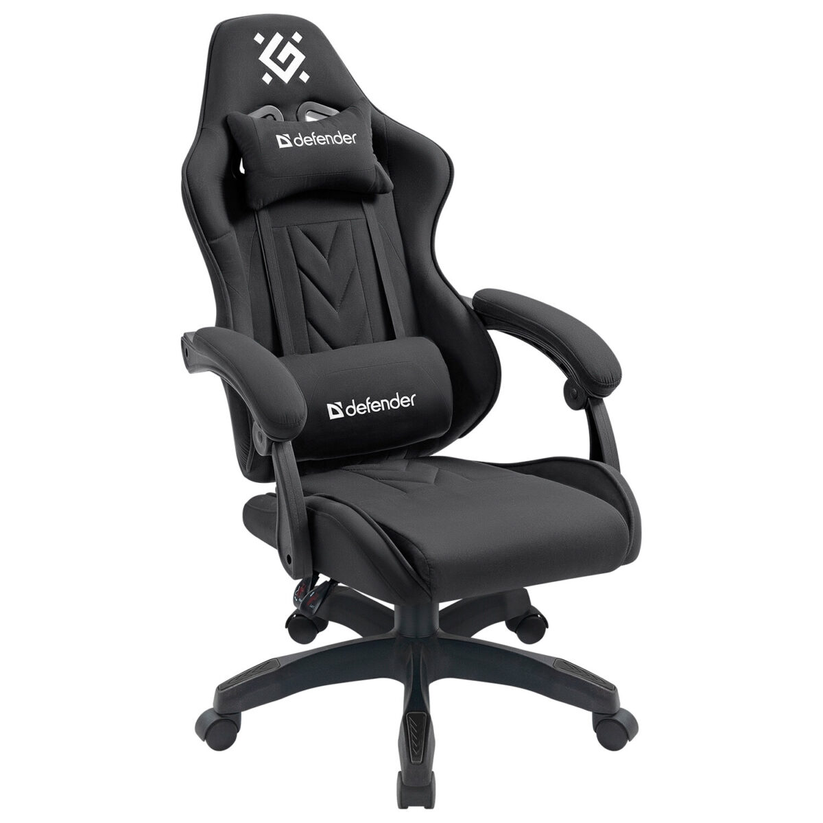 Кресло компьютерное DEFENDER "Breeze", 2 подушки, ткань, черное, 64299 — изображение 9