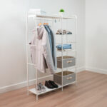 Вешалка-стеллаж "Валенсия-1", 1555х1090х300 мм, 7 полок, металл, белая, ГСВ1 Б — изображение 3