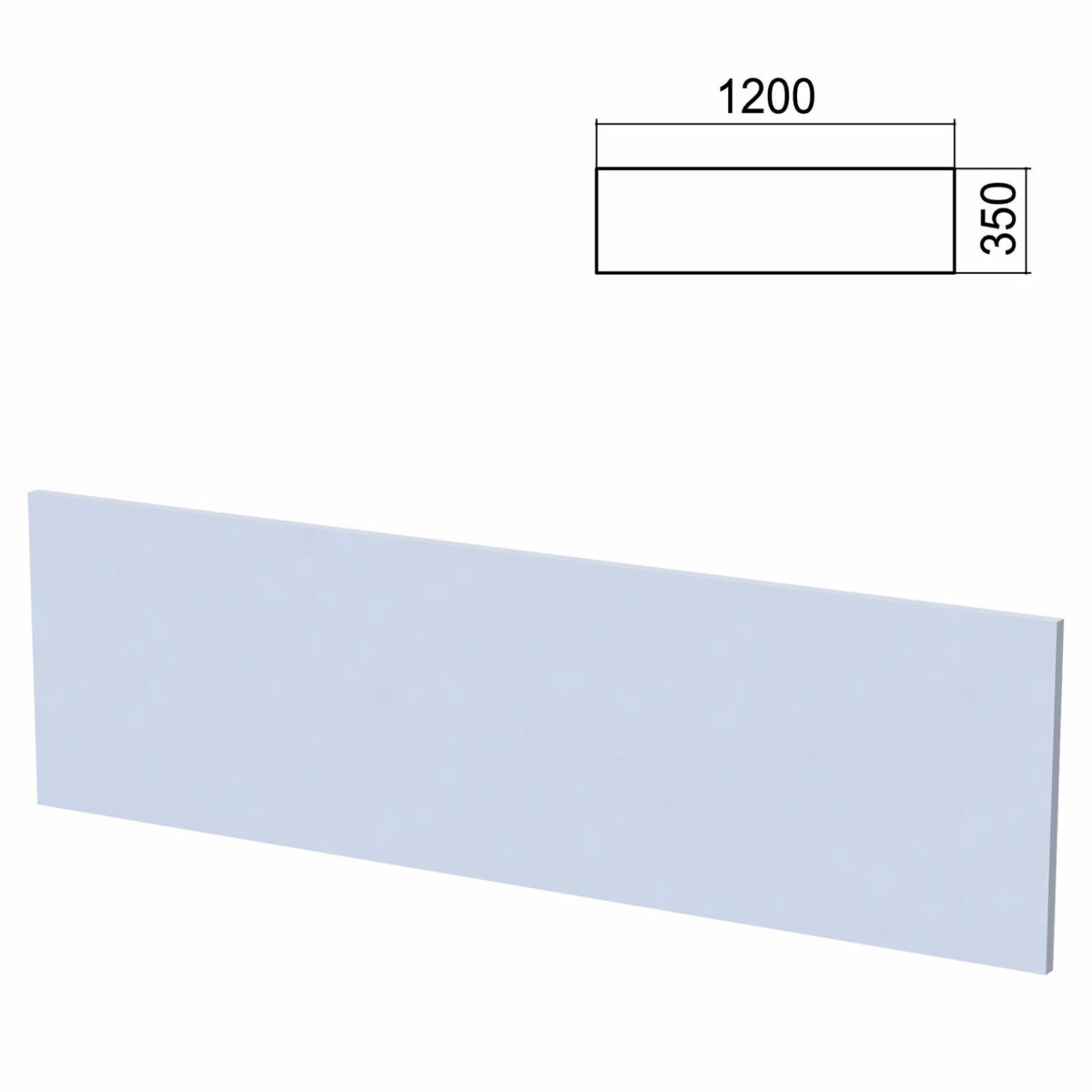 8cc26a90fd0a1f6f4658091d1d42df02_xl Экран к столам на металлокаркасе "Арго", шириной 1200 мм, серый — изображение 1