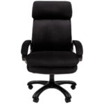 Кресло офисное CHAIRMAN СН 505, НАГРУЗКА до 150 кг, велюр, черное, 7127990 — изображение 3